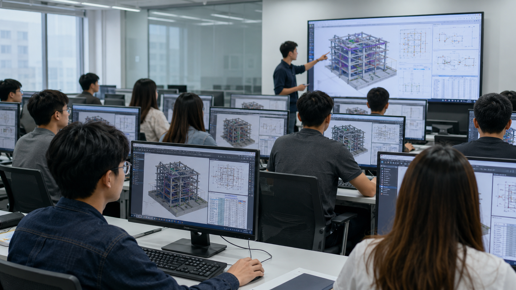 Sinh viên sử dụng phần mềm để trình bày phương án, kiểm tra kết quả và giải thích cơ sở kỹ thuật trong đồ án chuyên ngành.